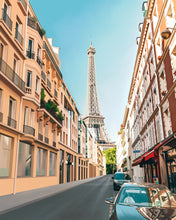 Load image into Gallery viewer, Paris Eiffel Tower Street Framed Art Print