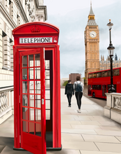 Load image into Gallery viewer, London Telephone Booth and Big Ben Art Print