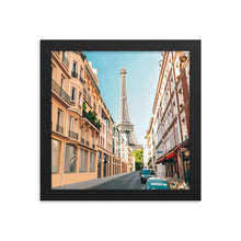 Load image into Gallery viewer, Paris Eiffel Tower Street Framed Art Print