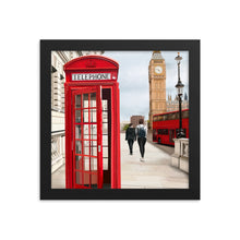 Load image into Gallery viewer, London Telephone Booth and Big Ben Framed Art Print