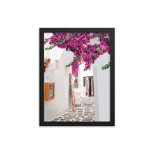 Load image into Gallery viewer, Santorini Streets Framed Art Print