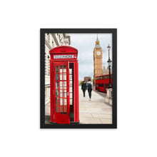 Load image into Gallery viewer, London Telephone Booth and Big Ben Framed Art Print