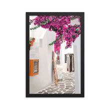 Load image into Gallery viewer, Santorini Streets Framed Art Print