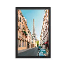 Load image into Gallery viewer, Paris Eiffel Tower Street Framed Art Print