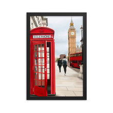 Load image into Gallery viewer, London Telephone Booth and Big Ben Framed Art Print