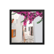 Load image into Gallery viewer, Santorini Streets Framed Art Print