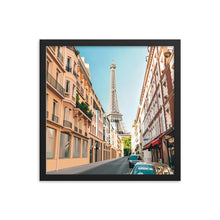 Load image into Gallery viewer, Paris Eiffel Tower Street Framed Art Print