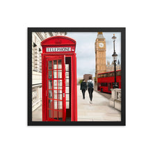 Load image into Gallery viewer, London Telephone Booth and Big Ben Framed Art Print