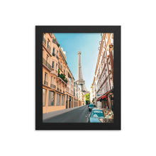 Load image into Gallery viewer, Paris Eiffel Tower Street Framed Art Print