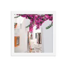 Load image into Gallery viewer, Santorini Streets Framed Art Print