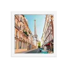 Load image into Gallery viewer, Paris Eiffel Tower Street Framed Art Print
