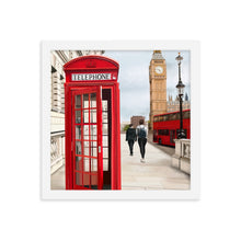 Load image into Gallery viewer, London Telephone Booth and Big Ben Framed Art Print