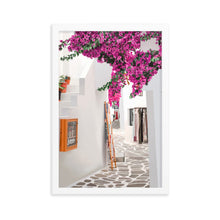 Load image into Gallery viewer, Santorini Streets Framed Art Print
