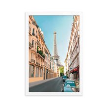 Load image into Gallery viewer, Paris Eiffel Tower Street Framed Art Print