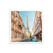 Load image into Gallery viewer, Paris Eiffel Tower Street Framed Art Print