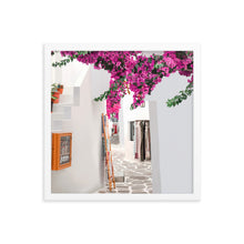 Load image into Gallery viewer, Santorini Streets Framed Art Print