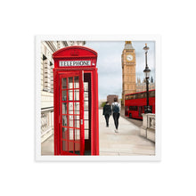 Load image into Gallery viewer, London Telephone Booth and Big Ben Framed Art Print