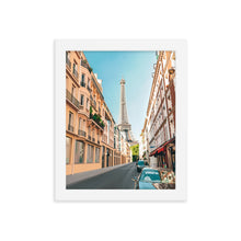Load image into Gallery viewer, Paris Eiffel Tower Street Framed Art Print