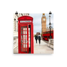 Load image into Gallery viewer, London Telephone Booth and Big Ben Art Print