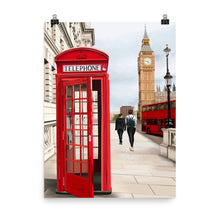 Load image into Gallery viewer, London Telephone Booth and Big Ben Art Print