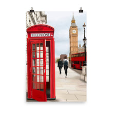 Load image into Gallery viewer, London Telephone Booth and Big Ben Art Print