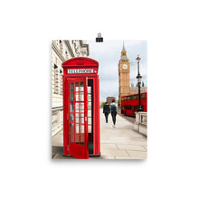 Load image into Gallery viewer, London Telephone Booth and Big Ben Art Print