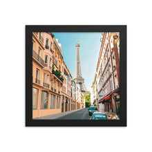 Load image into Gallery viewer, Paris Eiffel Tower Street Framed Art Print

