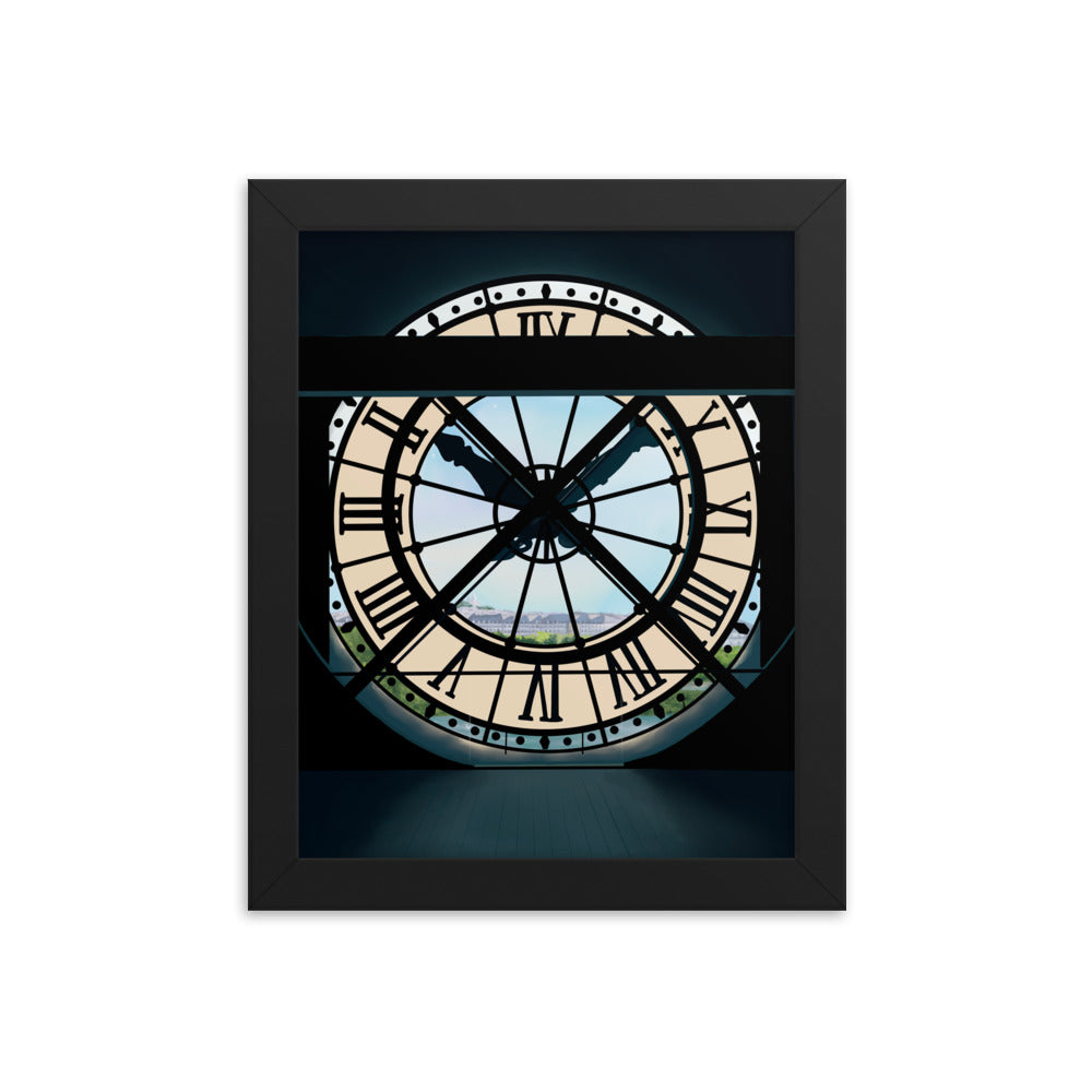Paris Musée d'Orsay Clock Framed Art Print
