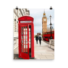 Load image into Gallery viewer, London Telephone Booth and Big Ben Art Print
