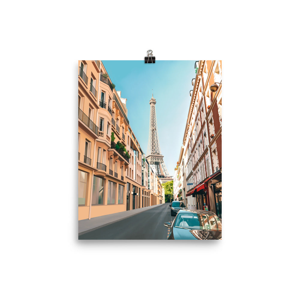 Paris Eiffel Tower Street Art Print
