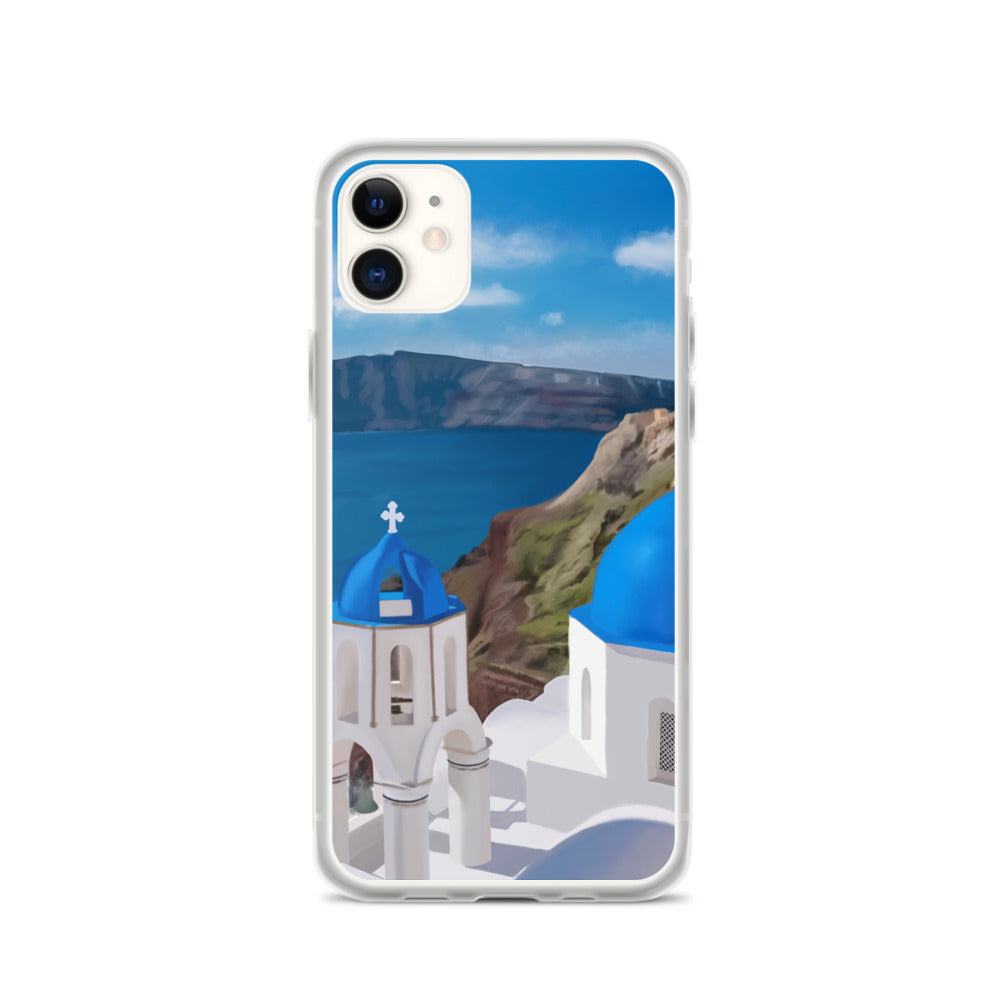 Santorini Blue Domes iPhone Case