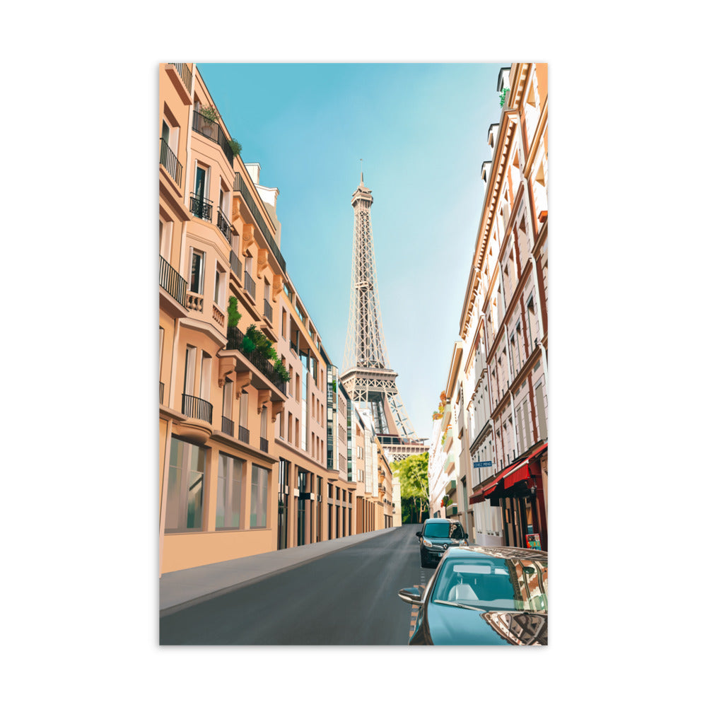 Paris Eiffel Tower Street Postcard