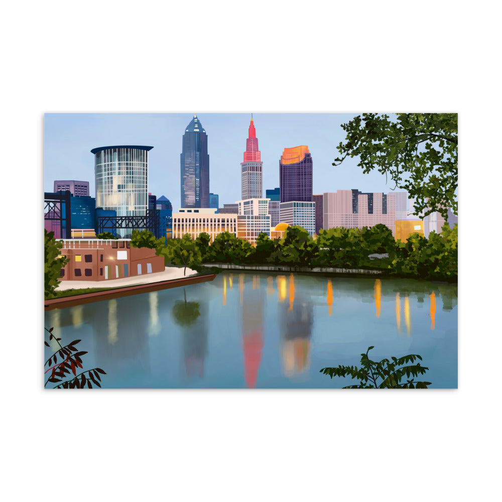 Cleveland Skyline Postcard